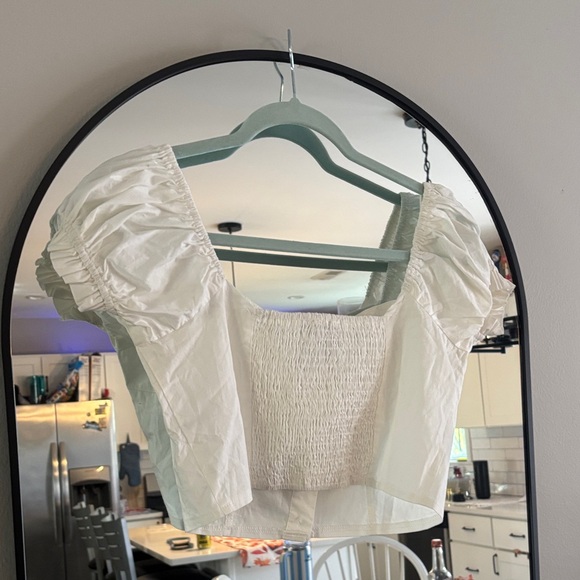 Forever 21 White Puff Sleeve Blouse - Picture 3 of 3